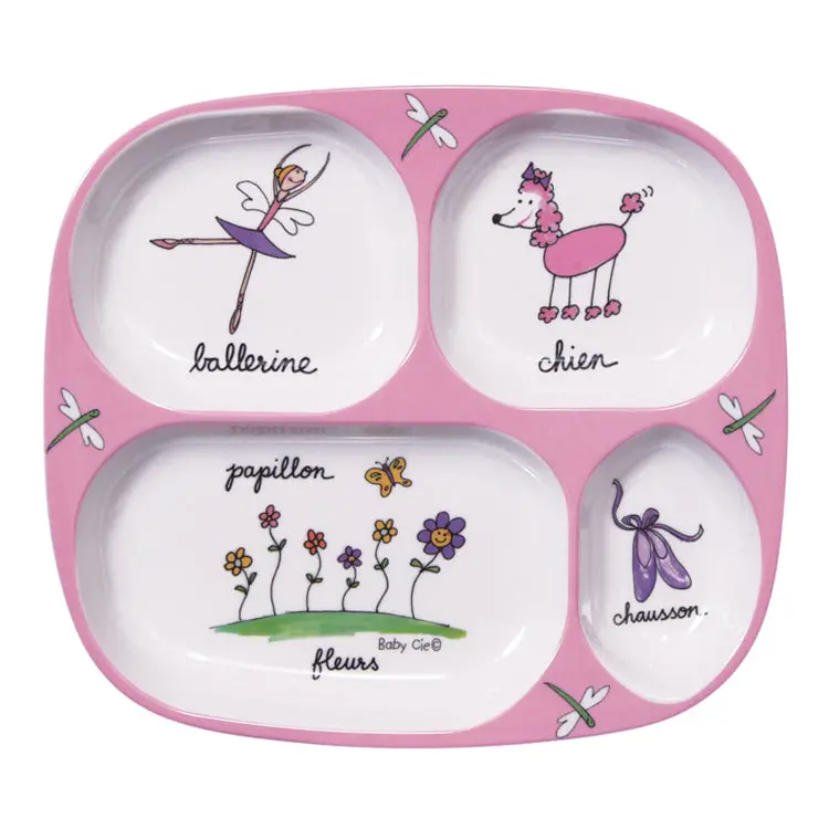 Baby Cie Ballerina-Design Melamine Kids' Plate 1