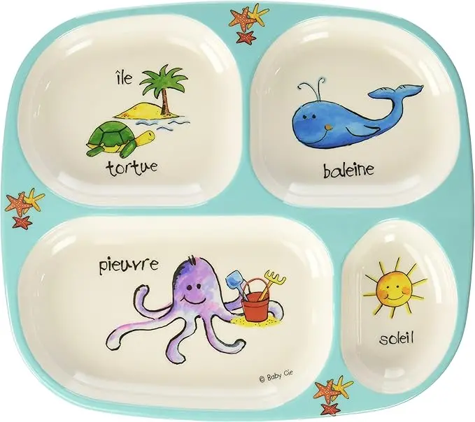 Baby Cie Ocean-Themed Melamine Kids' Plate 1