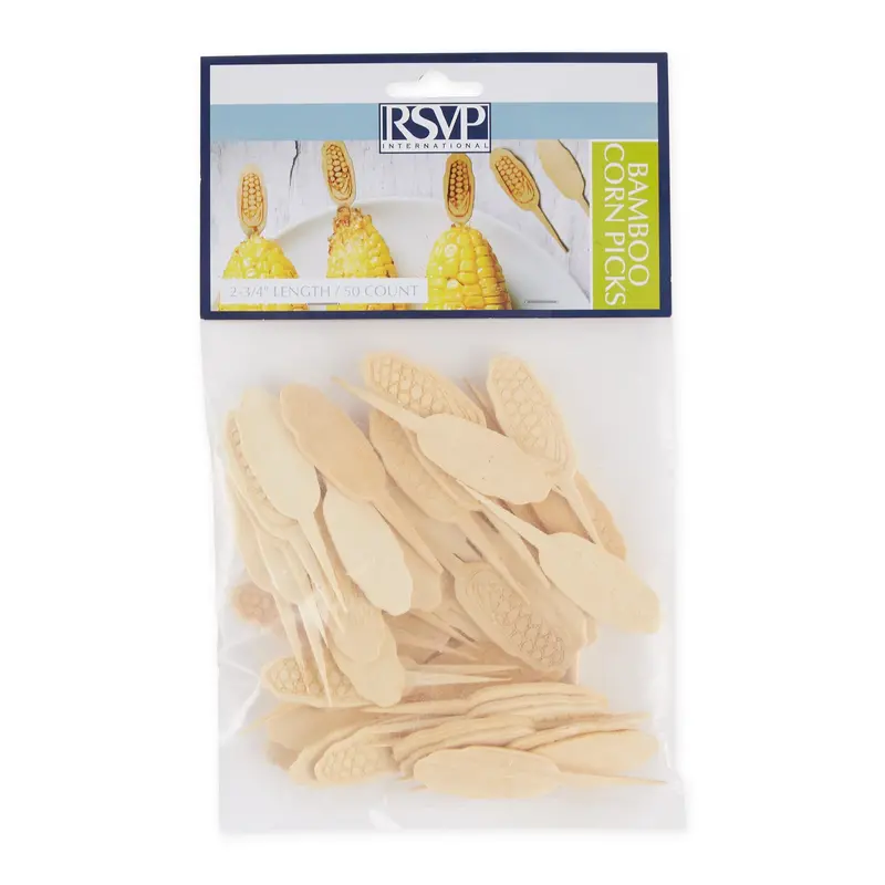 Bamboo Corn Husk Picks – 50 Count 1