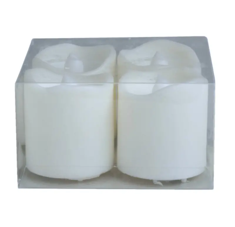 Battery-Powered Led White Votive Candles – 4-Pack 1