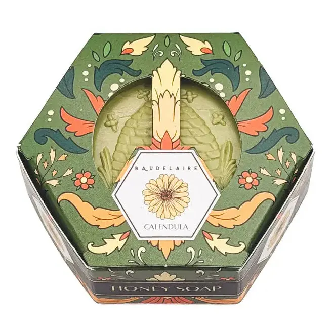 Baudelaire Calendula & Honey Bar Soap – 3.5 Oz Gentle Exfoliating Cleanser 1