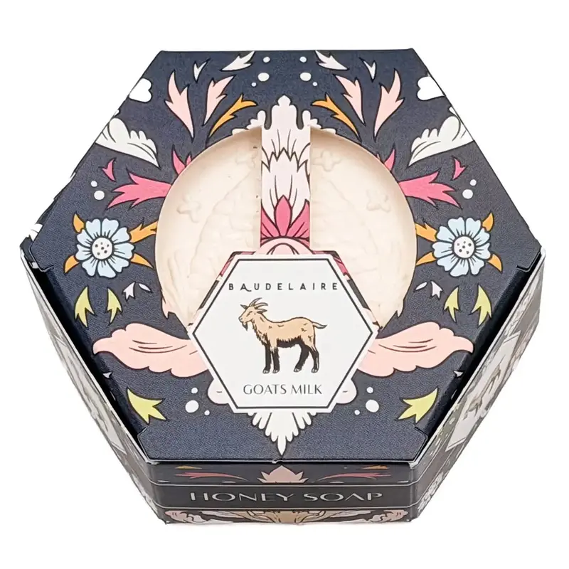 Baudelaire Goat Milk & Honey Bar Soap – 3.5 Oz Moisturizing Cleanser 1