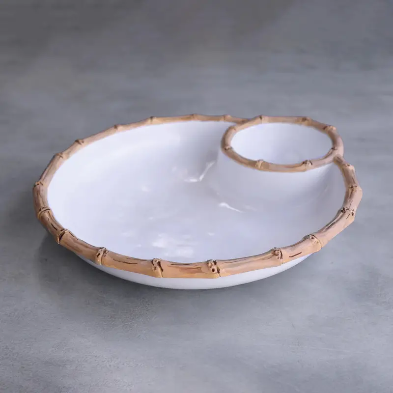 Beatriz Ball Vida Bamboo Melamine Chip And Dip Bowl 1