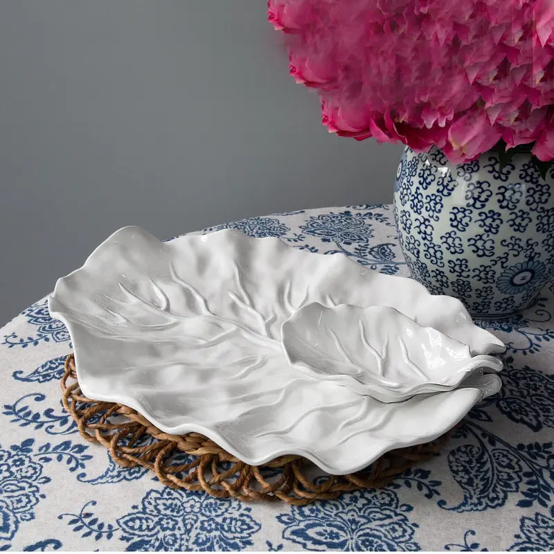 Beatriz Ball Vida Lettuce Leaf Chip And Dip Serving Set 1