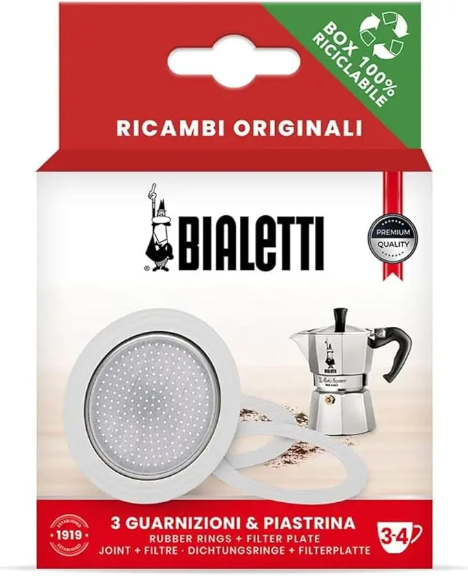 Bialetti Moka Pot Seal & Filter Set – Universal Replacement 1