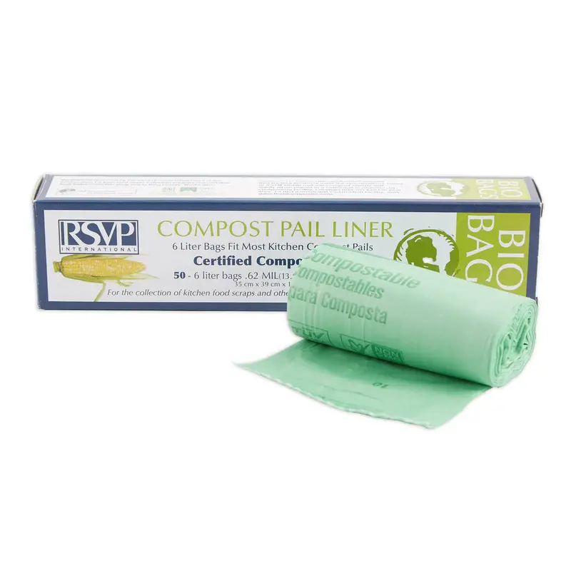 Biobag Certified Compostable Liners – 6-Liter Capacity, Pack Of 50 1