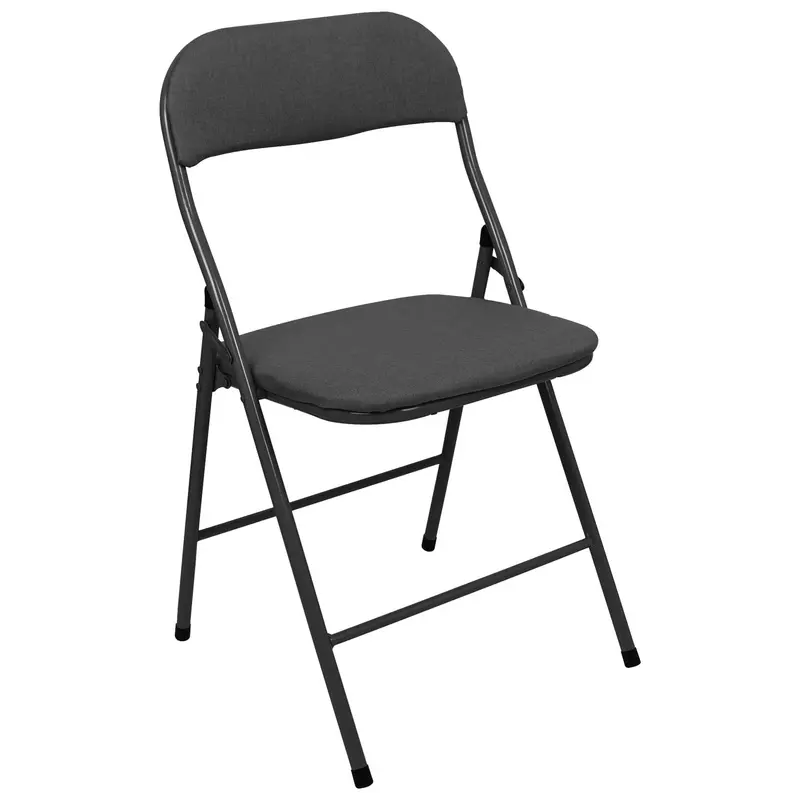 Black Fabric-Upholstered Folding Chair – Single Unit 1