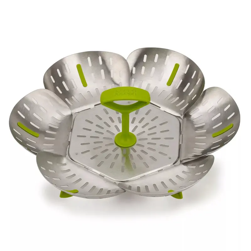 Bloom Stainless Steel Folding Steamer Basket – Compact & Adjustable 1