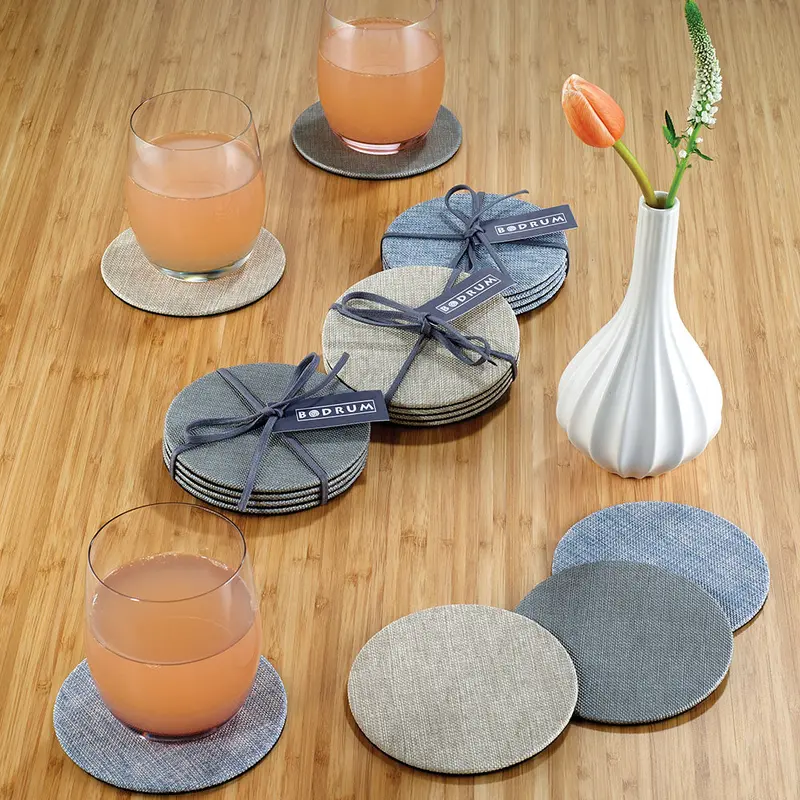 Bodrum Linens Pronto Gifting Coasters – Set Of 4 Elegant Folded Cotton Coasters 1