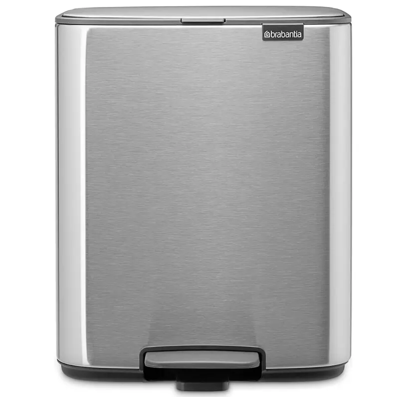 Brabantia Bo Compact Step-On Trash Can – 3.2 Gallons – Fpp Matte Steel (Upper East Side Delivery Only) 1