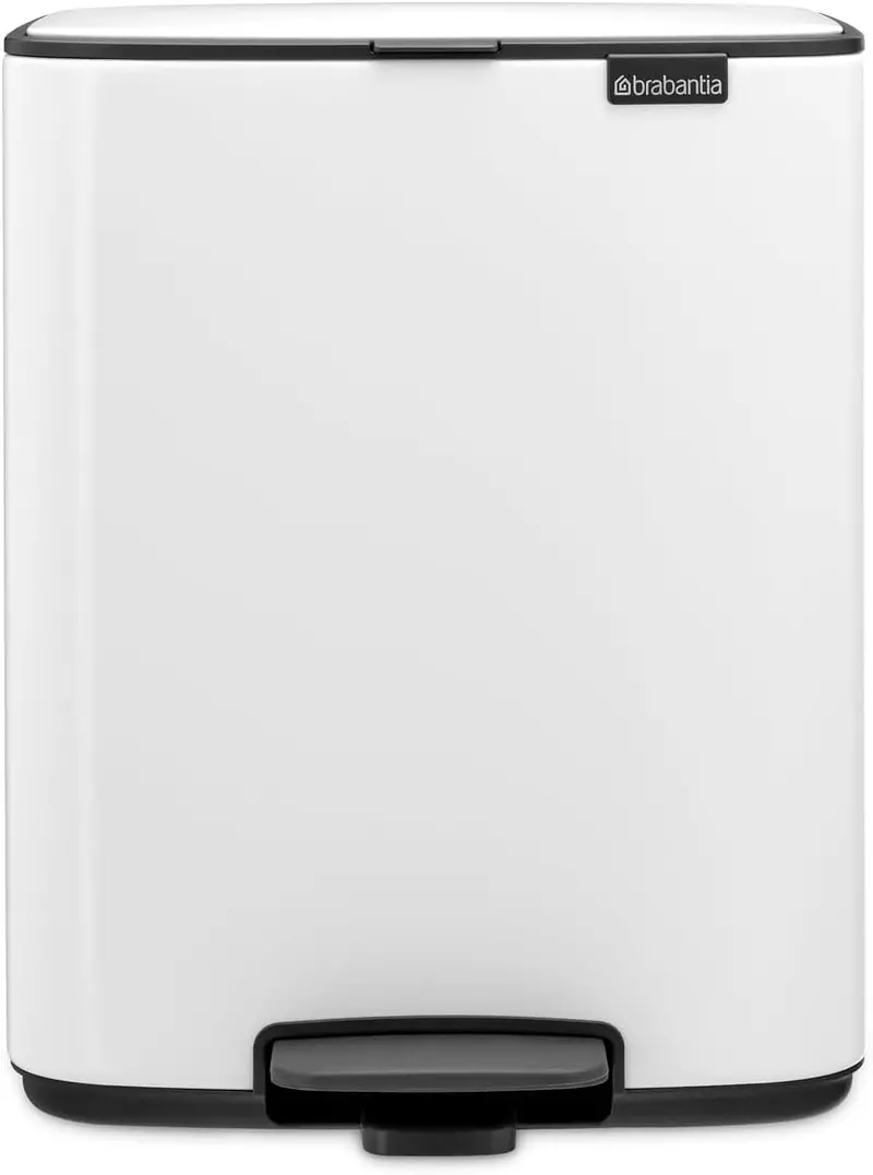 Brabantia Bo Medium Step-On Trash Bin – 3.2 Gallons – Clean White Finish (Upper East Side Delivery Only) 1