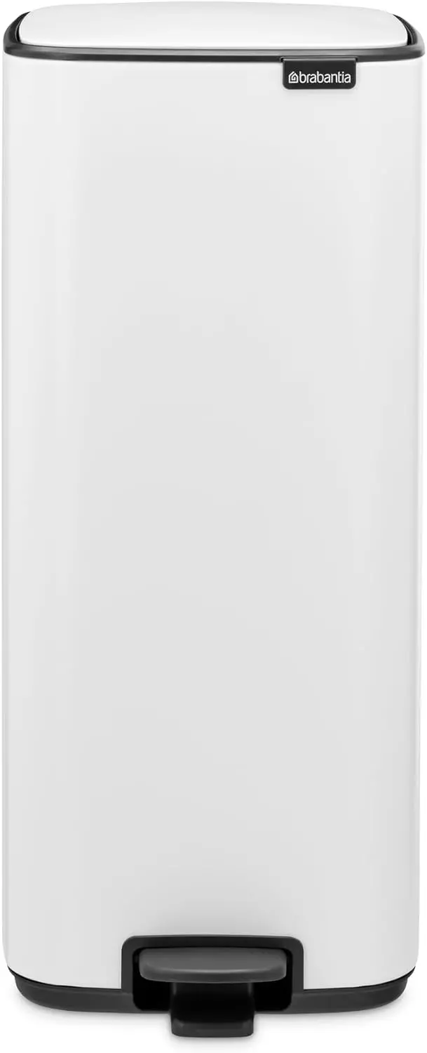 Brabantia Bo Square Step-On Trash Can – 8 Gallons – Pure White (Upper East Side Delivery Only) 1