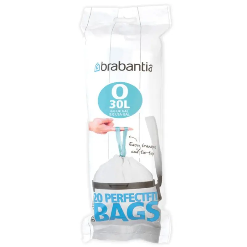 Brabantia Perfectfit 8-Gallon Trash Bag Refills – Pack Of 20 1