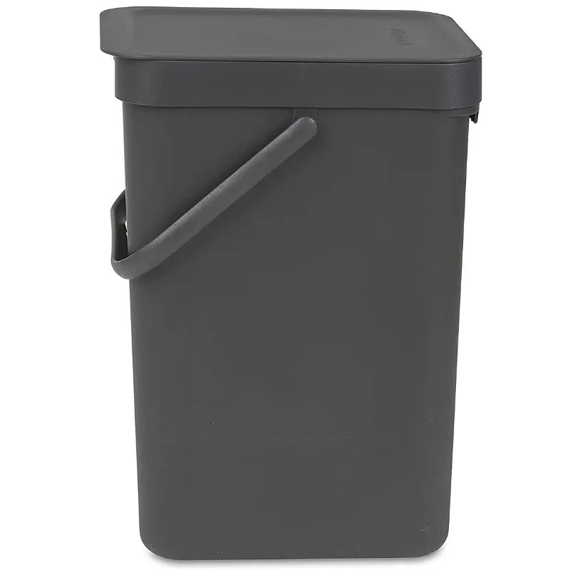 Brabantia Sort & Go Dual-Compartment Waste Bin – 6.6 Gal (25L), Gray 1