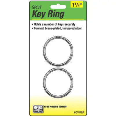 Brass 1.25-Inch Key Rings – 2-Pack Extra-Strength Split Rings 1