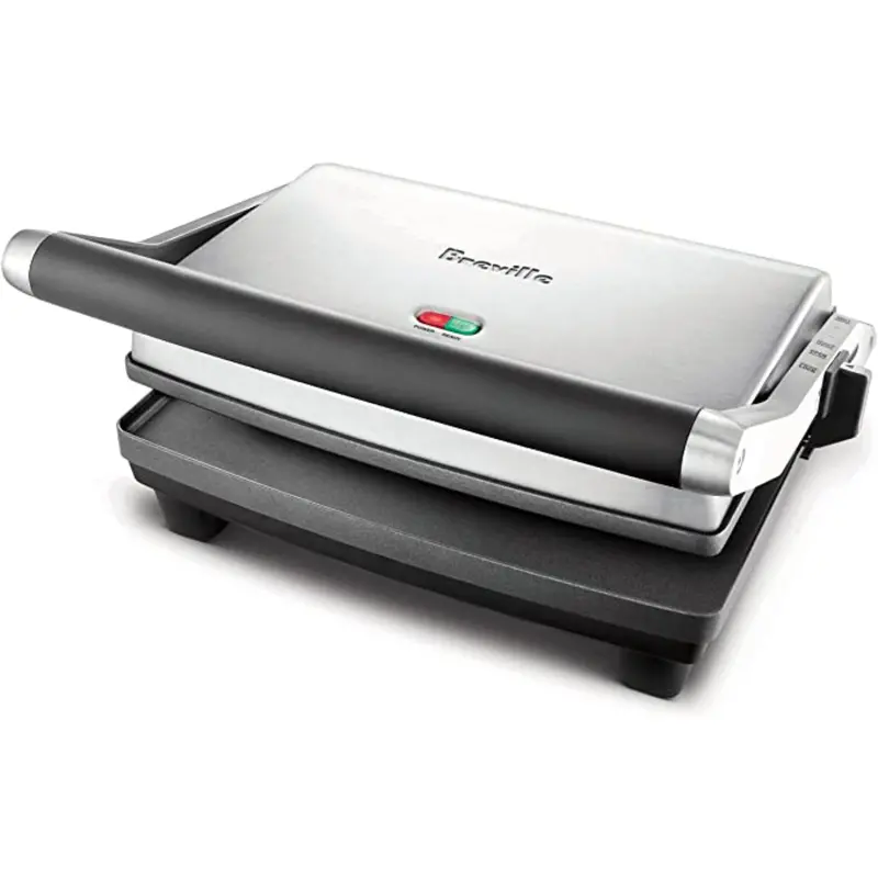 Breville Duo Panini Press – 1500W Nonstick Dual-Plate Grill In Silver 1
