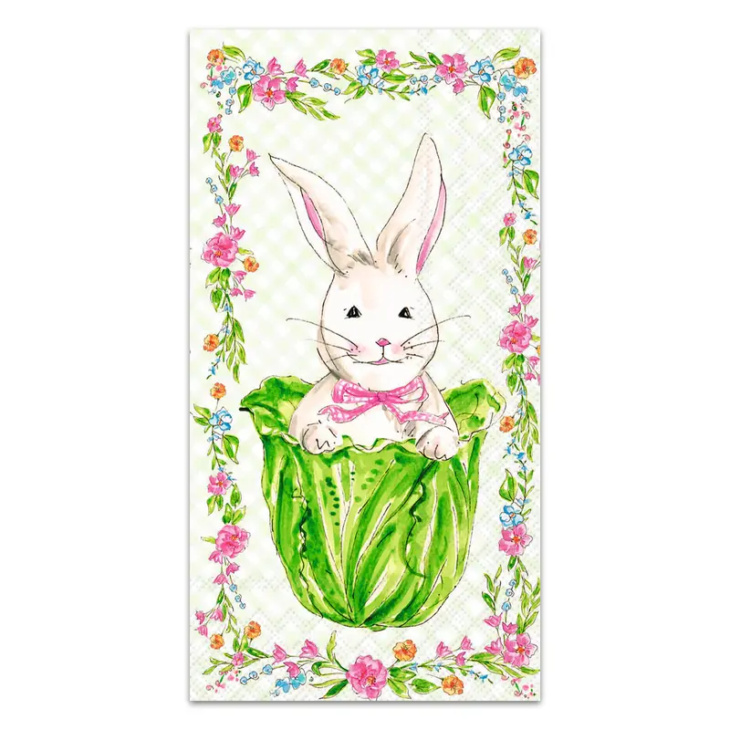 Bunny Garden Print Paper Guest Towels – Pack Of 16 1
