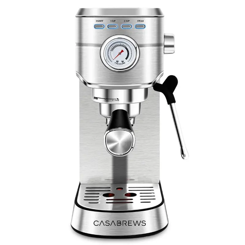 Casabrews Compact 20-Bar Espresso Machine With Pressure Gauge & Steam Wand 1