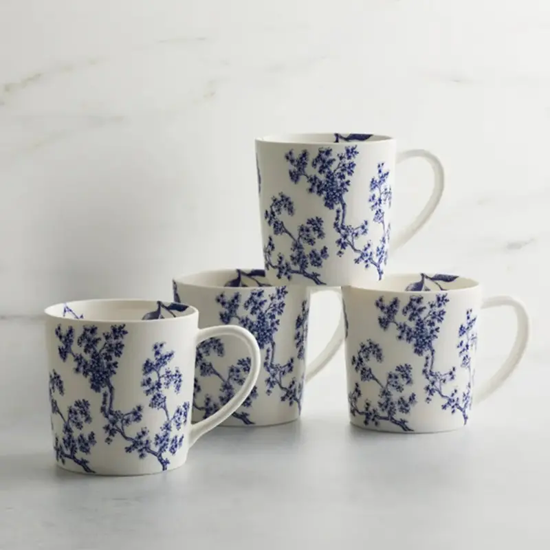 Caskata Chinoiserie Blue Toile Ceramic Mug 2