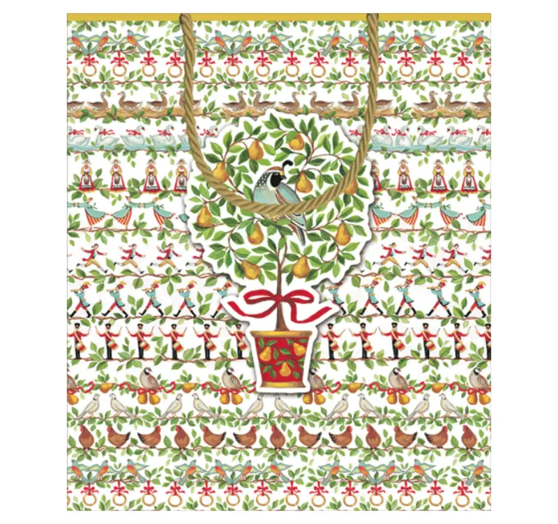 Caspari 12 Days Of Christmas Jumbo Gift Bag 1