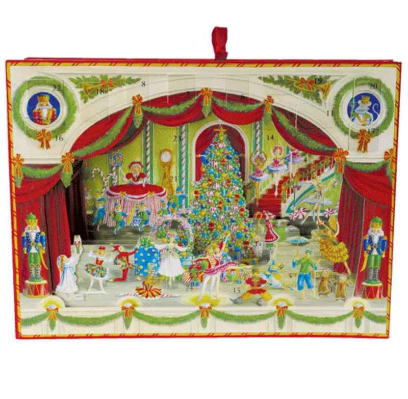 Caspari 3D Stand-Up Christmas Ballet Advent Calendar 1