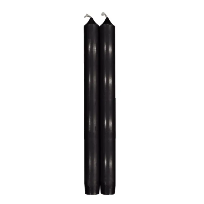 Caspari Black Tapered Candles – 10-Inch Pair For Elegant Table Settings 1