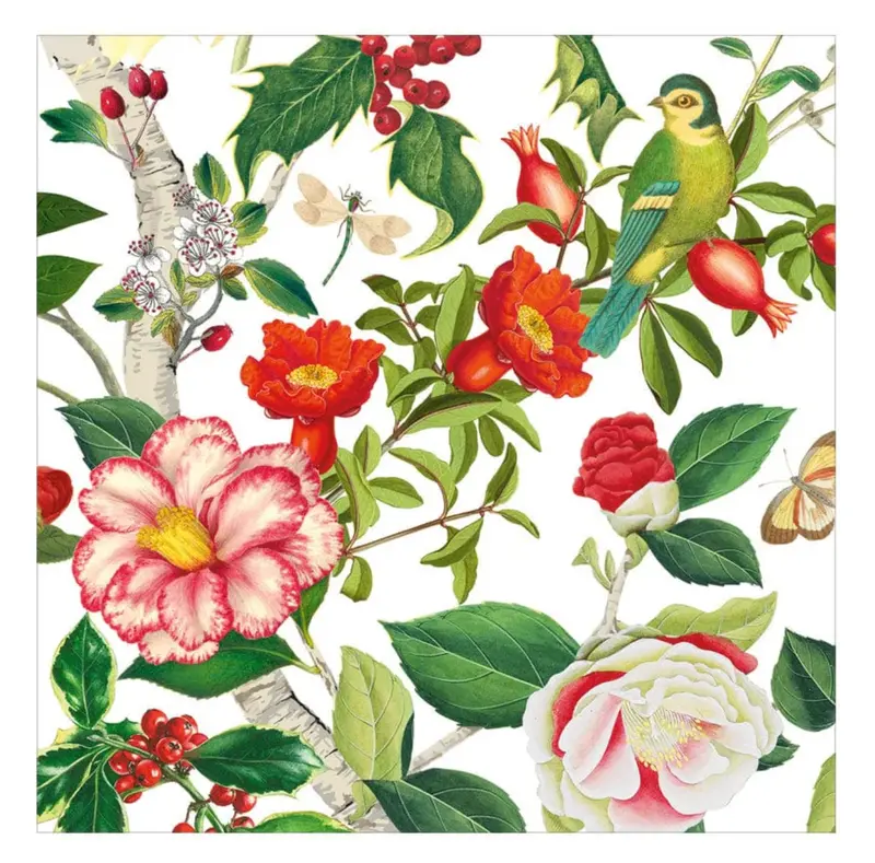 Caspari Chinoiserie White Christmas Luncheon Napkins (20-Pack) 1