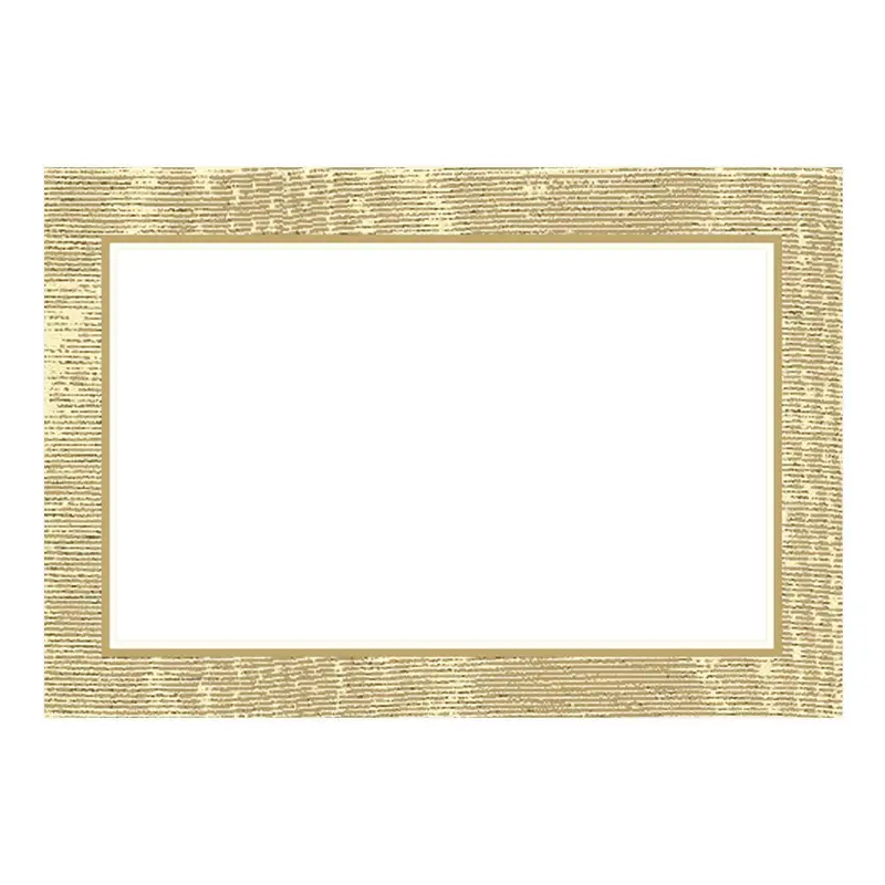 Caspari Moiré Metallic Gold Place Cards – Pack Of 10 1