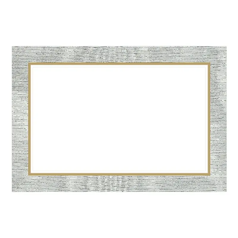 Caspari Moiré Metallic Silver Place Cards – Pack Of 10 1