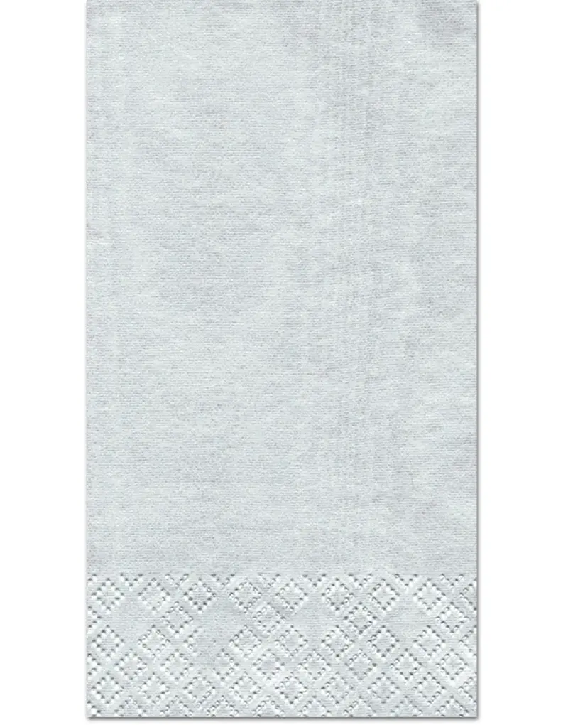 Caspari Moiré Platinum Guest Towels – Set Of 15 1