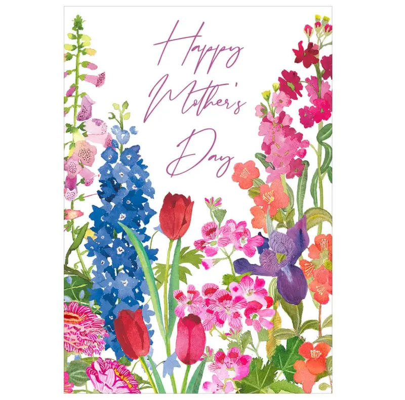 Caspari Mother’S Day Greeting Card – Colorful Garden Illustration With Envelope 1
