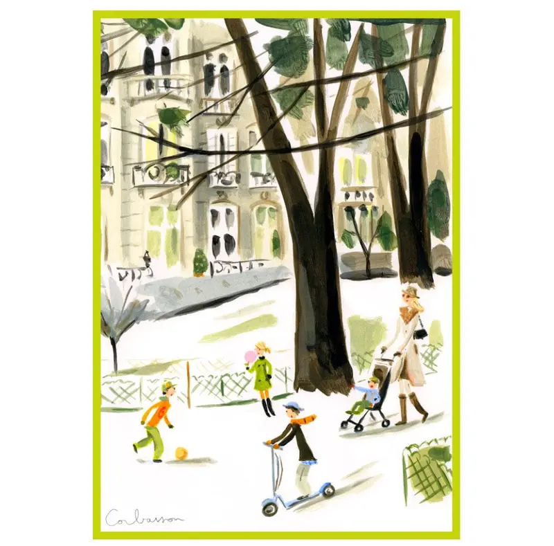 Caspari Park Stroll Mother'S Day Greeting Card With Matching Envelope 1