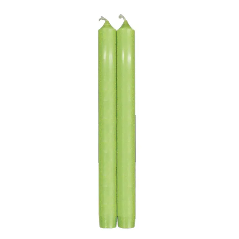 Caspari Spring Green Tapered Candles – 10-Inch Two-Pack 1