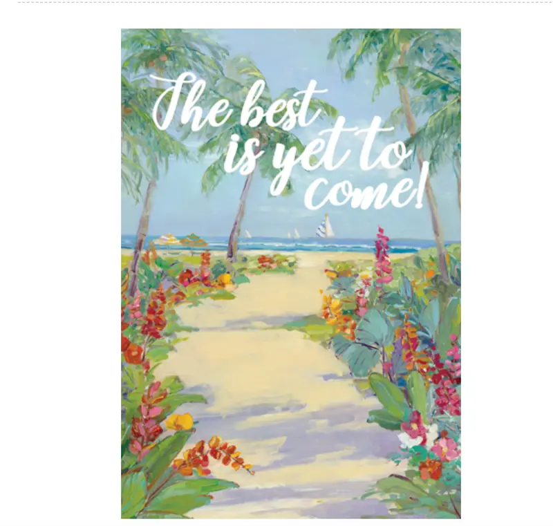 Caspari Tropical Retirement Celebration Card With Envelope 1