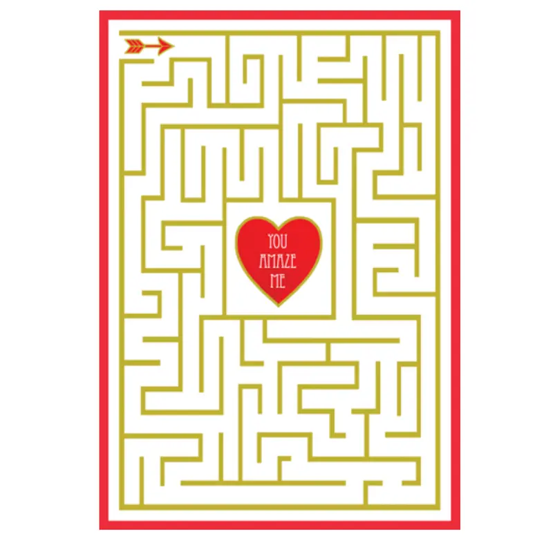 Caspari Valentine'S Day Greeting Card: 'You Amaze Me' With Matching Envelope 1
