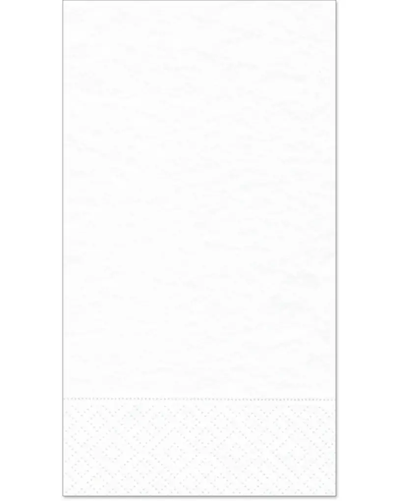 Caspari White Pearl-Finish Guest Towels – Set Of 15 1