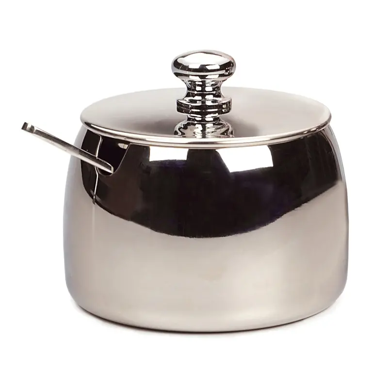 Ceramic Sugar Bowl With Matching Serving Spoon 1