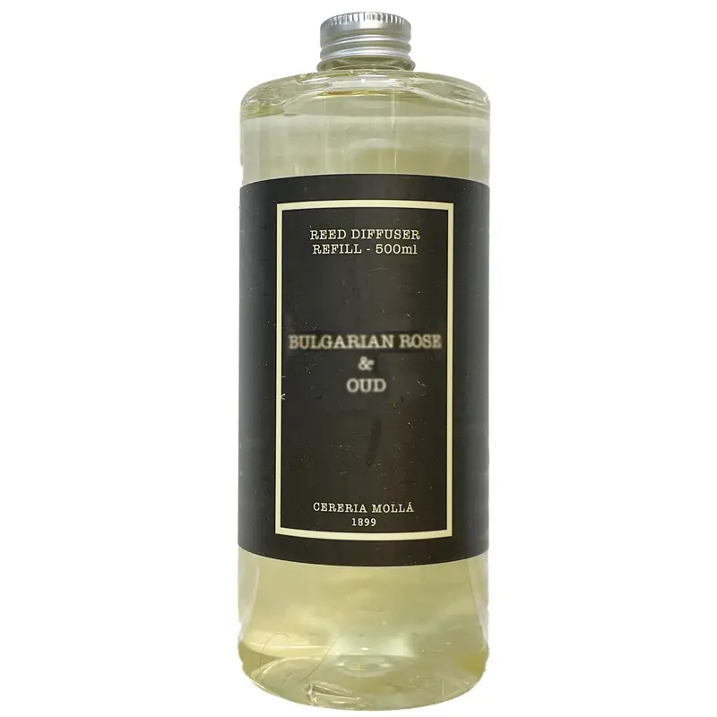 Cereria Molla Bulgarian Rose And Oud Reed Diffuser Oil Refill – 16.9 Fl Oz 1