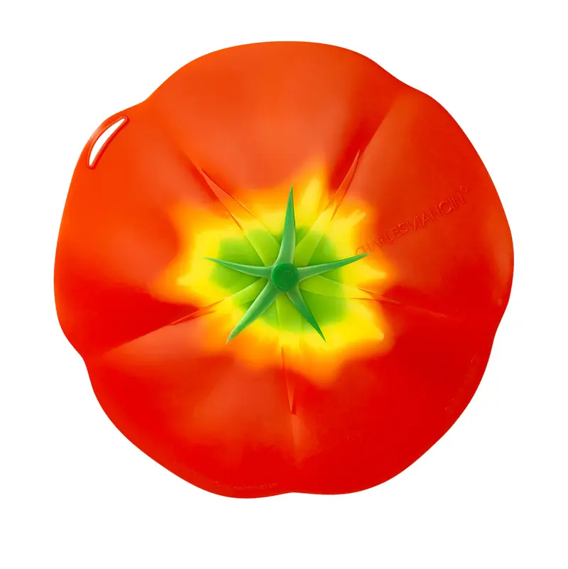 Charles Viancin High-Heat Silicone Cooking Lid – Tomato Red, 9-Inch Diameter 1