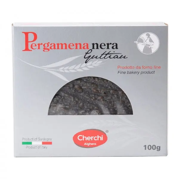 Cherchi Sardinian Parchment Crackers With Activated Charcoal 1