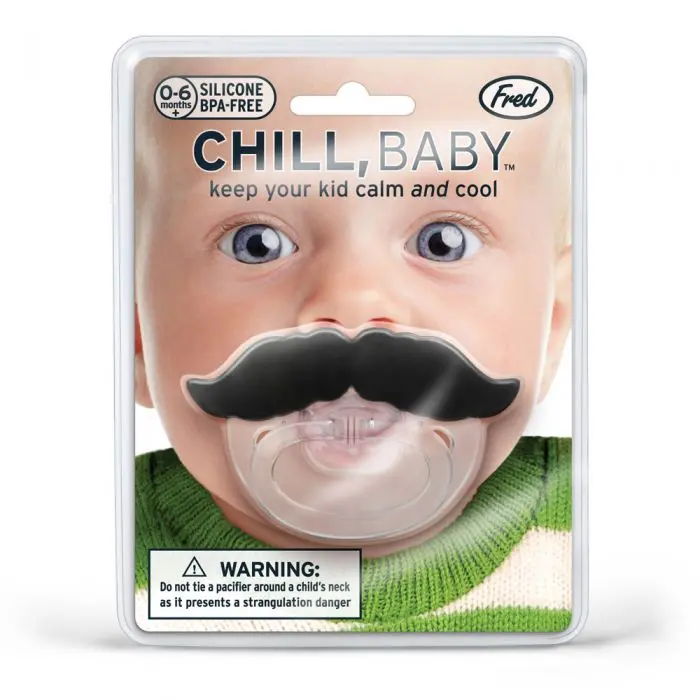 Chill Baby Mustache-Shaped Silicone Pacifier For Infants 1