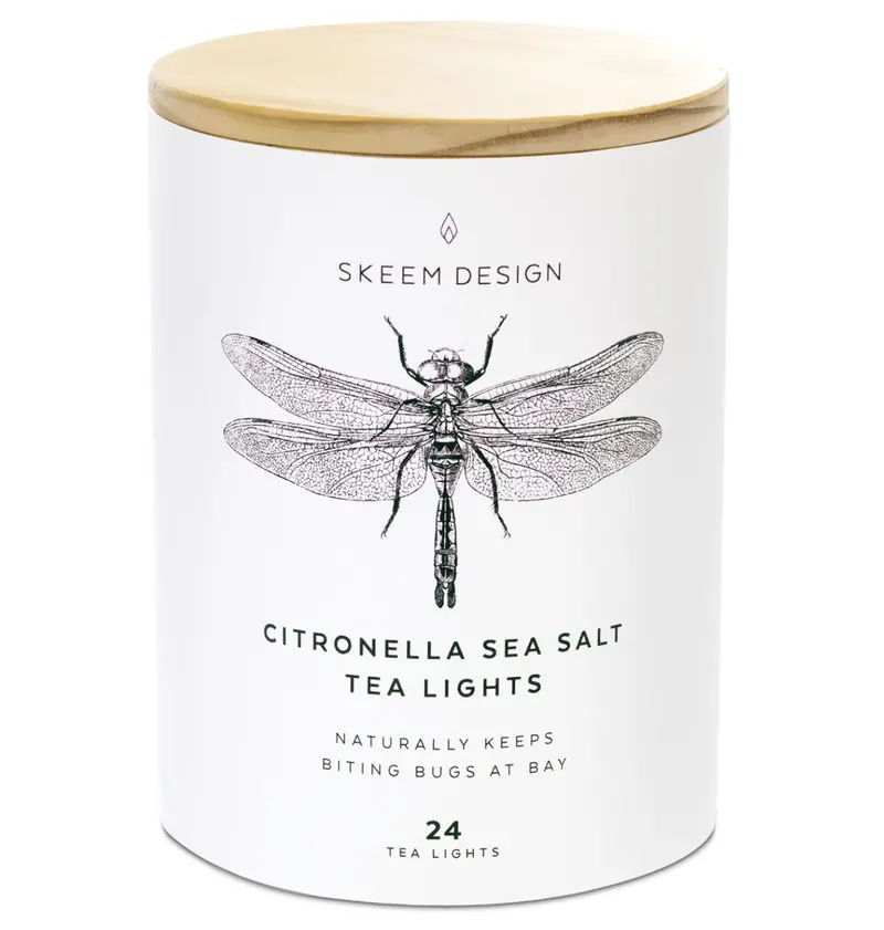 Citronella Sea Salt Scented Tea Lights – Skeem Design, Pack Of 24 1