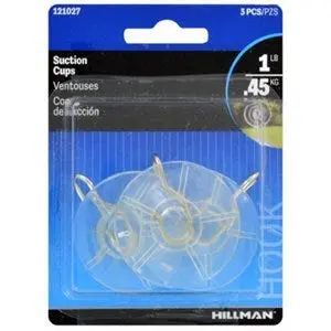 Clear Medium Suction Cup Hook – 3-Piece Set 1