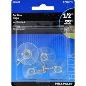 Clear Suction Cup Hooks – Small Size, Pack Of 4 1