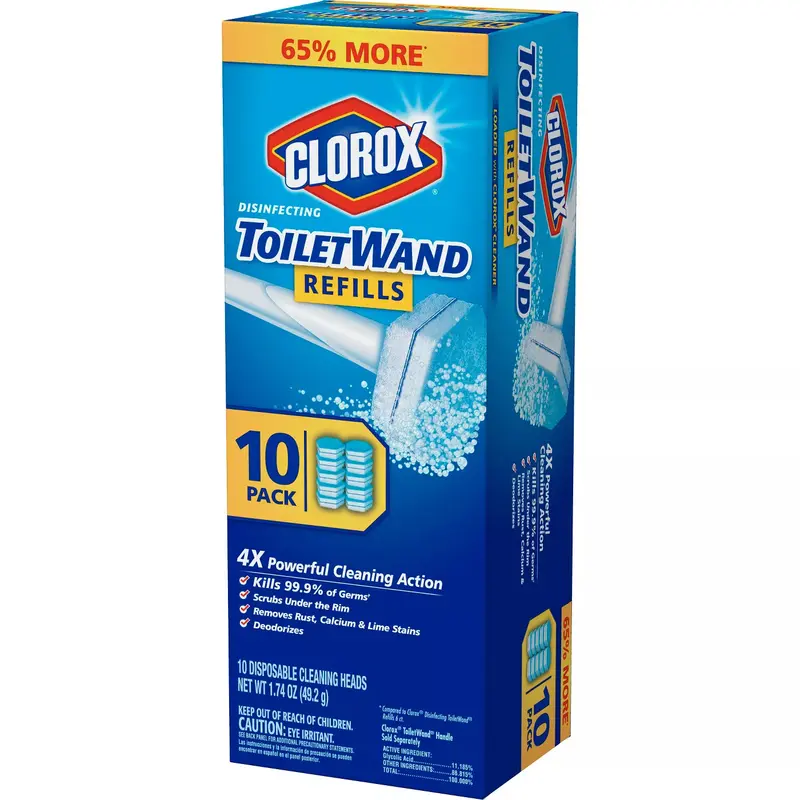 Clorox Toilet Wand Refill Heads – 10-Pack For Continuous Cleaning 1