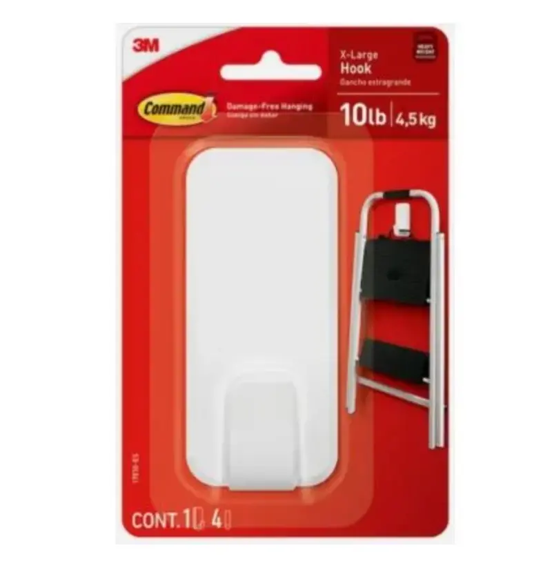Command Extra-Large Adhesive Hook – 10-Pound Weight Capacity 1