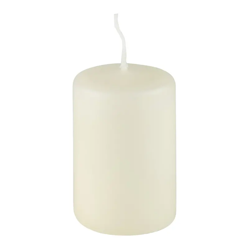 Compact Ivory Pillar Candle – 5 Cm × 8 Cm 1