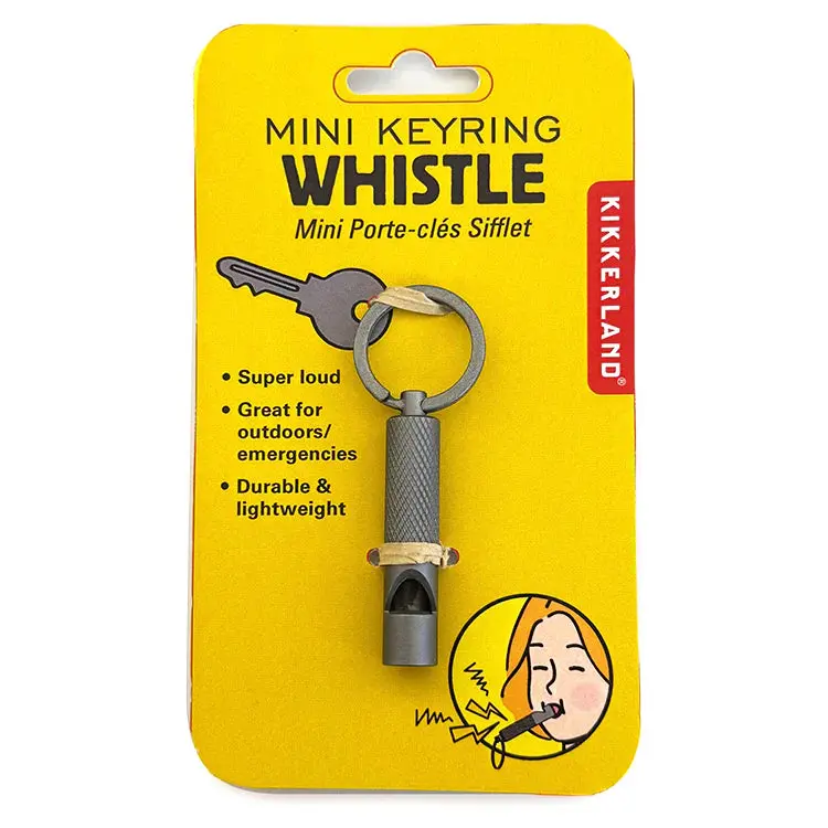 Compact Keychain Whistle – Kikkerland Mini Design 1