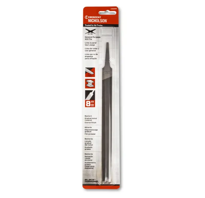 Crescent Nicholson Bastard Cut Mill File – 10-Inch Hand Filing Tool 1