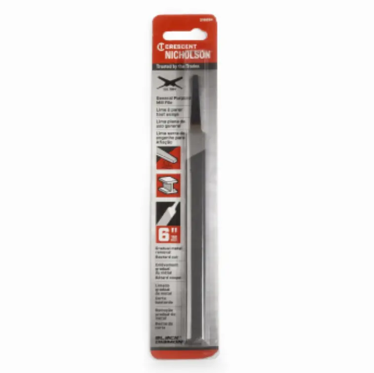 Crescent Nicholson Mill Bastard File – 6-Inch Single-Cut Metalworking Tool 1